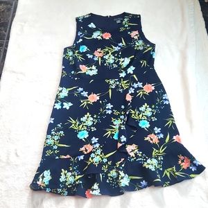 Jessica Howard Navy Floral Dress Sz 16W